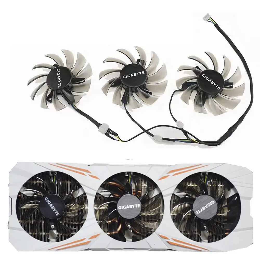 

New 75MM T128010SU Cooling Fan Replacement For Gigabyte GeForce GTX 670 680 980 GTX 1080 Ti 1060 1070 Ti Video Card Cooler Fan