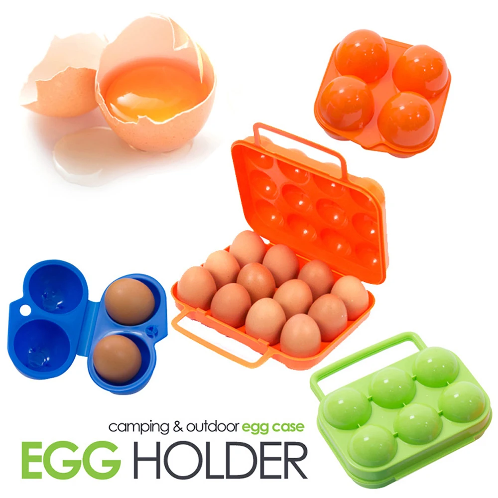 

Outdoor Camping Tableware Portable Camping Picnic BBQ Egg Box Container Egg Storage Boxes Travel Kitchen Utensils Camping Gear