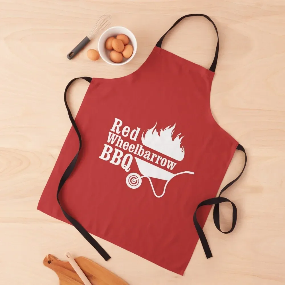 Red Wheelbarrow BBQ Apron beauty master Teacher kitchen item Women Kitchen'S Apron