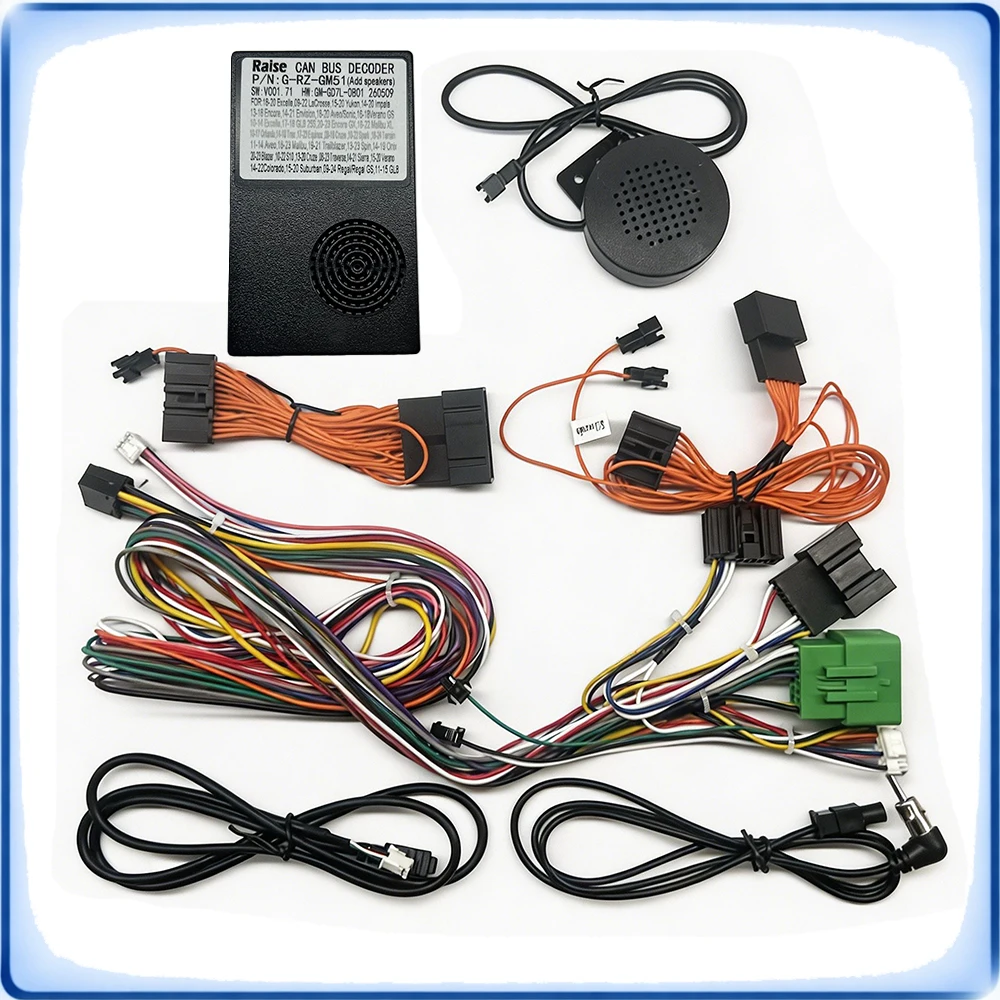 

Car Radio Wiring Harness with Steering Wheel Control CANBUS Decoder for Buick Regal Cruze Envision High Version