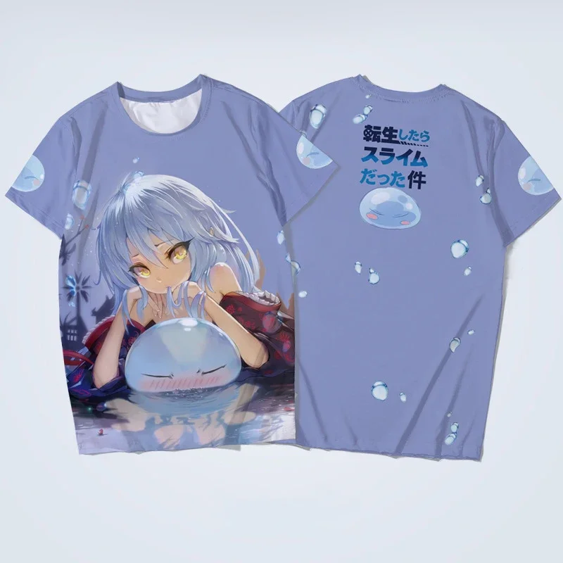 Anime That Time I Got Reincarnated as a Slime 3D Print T-Shirts Men Women Oversized Short Sleeve T Shirt Male Tees Tops Clothing