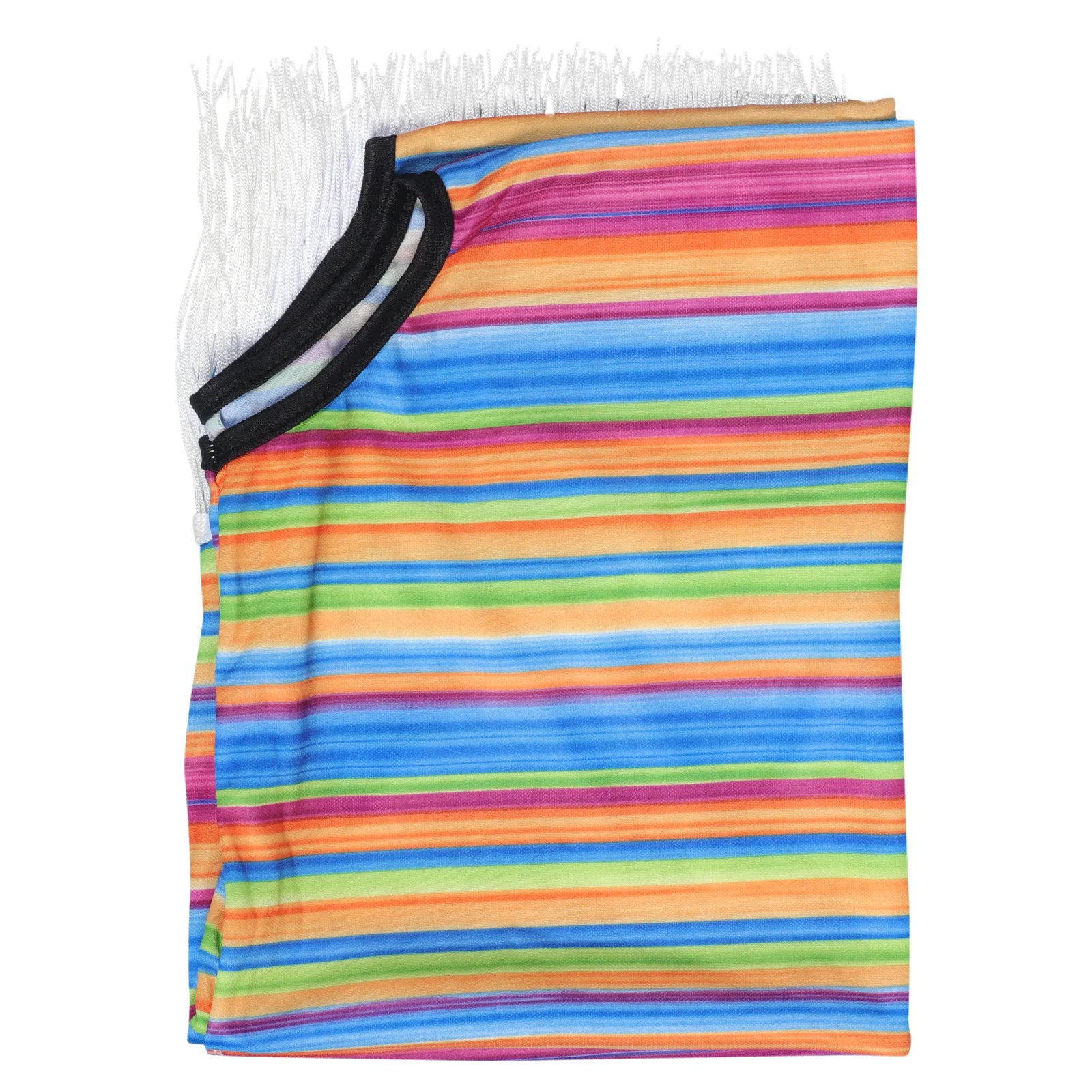 

Детский мексиканский плащ в радужную полоску, мягкий, приятный для кожи халат для малышей, быстросохнущий, легкий, для лета и осени