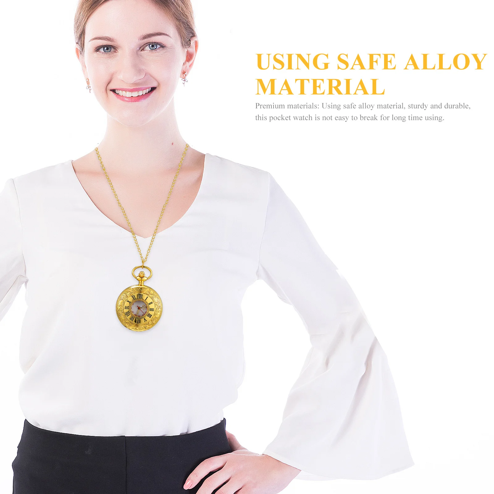 ساعة جيب على الطراز القديم مصنوعة بحرفية دقيقة مصنوعة من خليط معدني للرجال والنساء لكبار السن وعيد الميلاد والهالوين وعيد الأم والأب