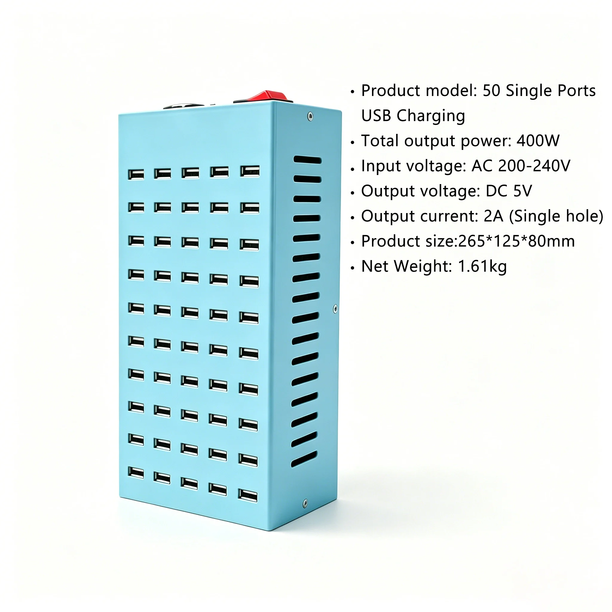 Factory Direct Sell Blue 20/30/40/50 USB Charger For Phones Pads Wristband Mouse Voice Recorder