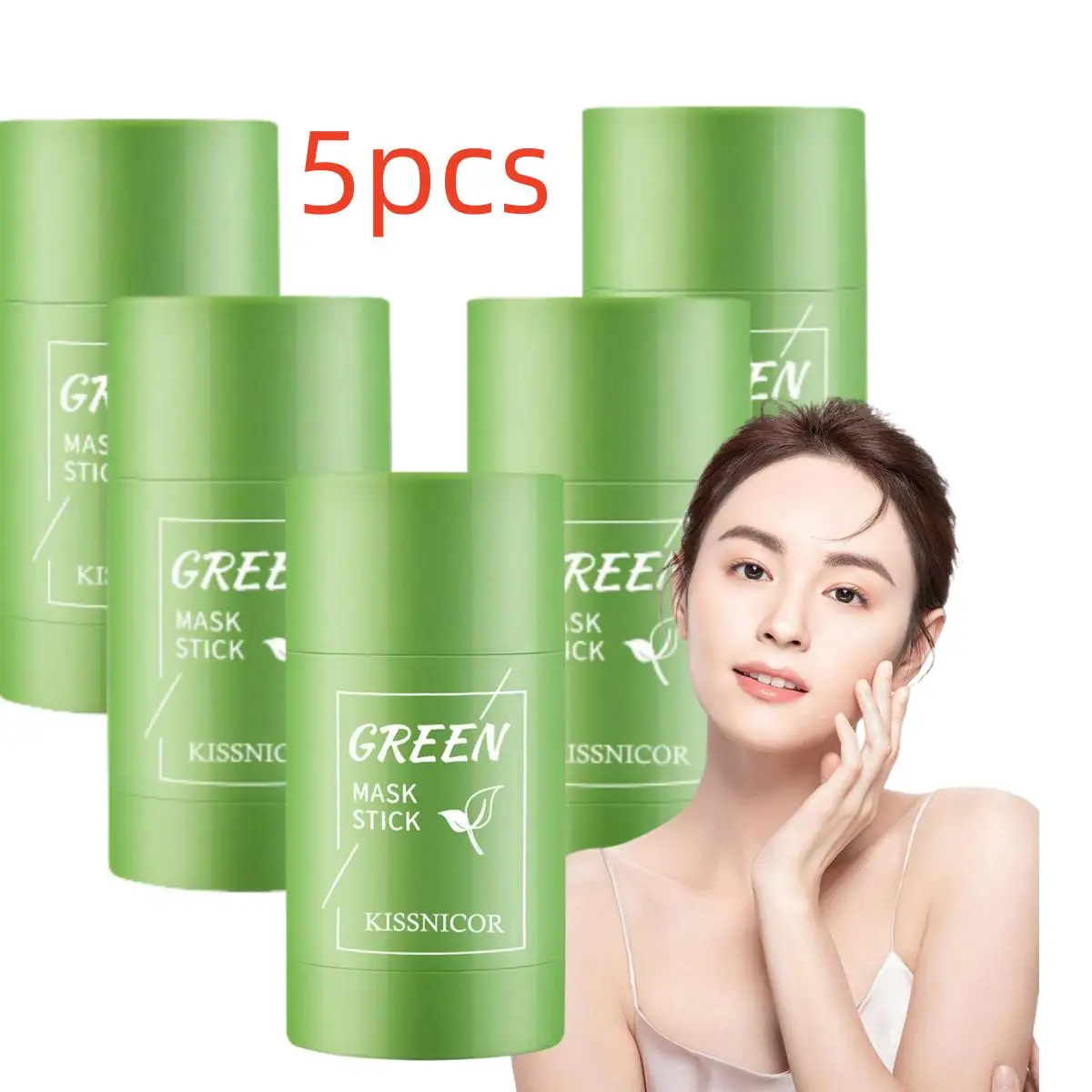 

5PCS Deep Cleansing Green Tea Mud Facial Purifying Clay acne Oil Control Anti-Acne Whitening Skin Face blackhead New