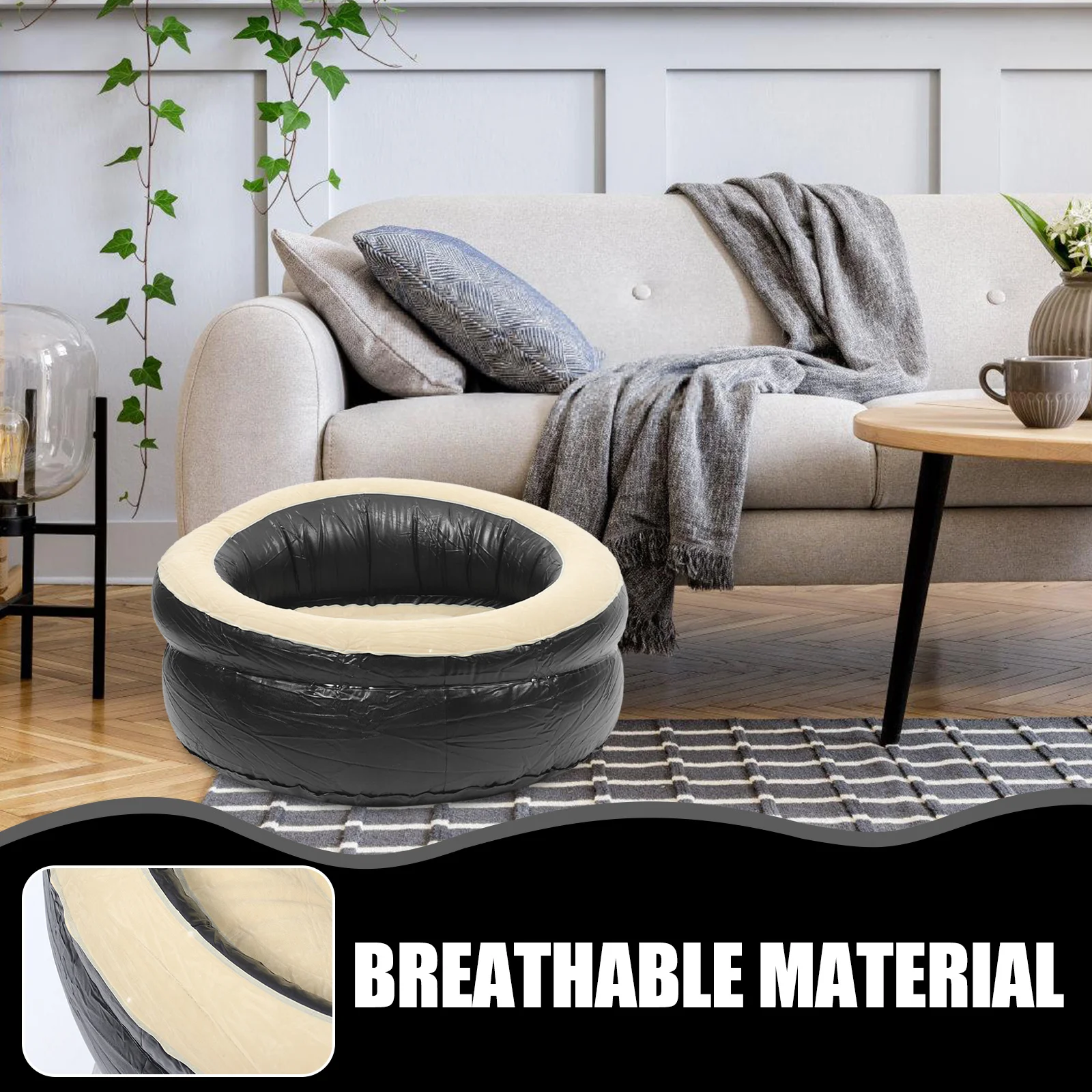 

Universal Inflatable Sofa 45X45Cm Comfortable Breathable Portable Folding Outdoor Air Couch Foldable Lightweight Air Stool Easy