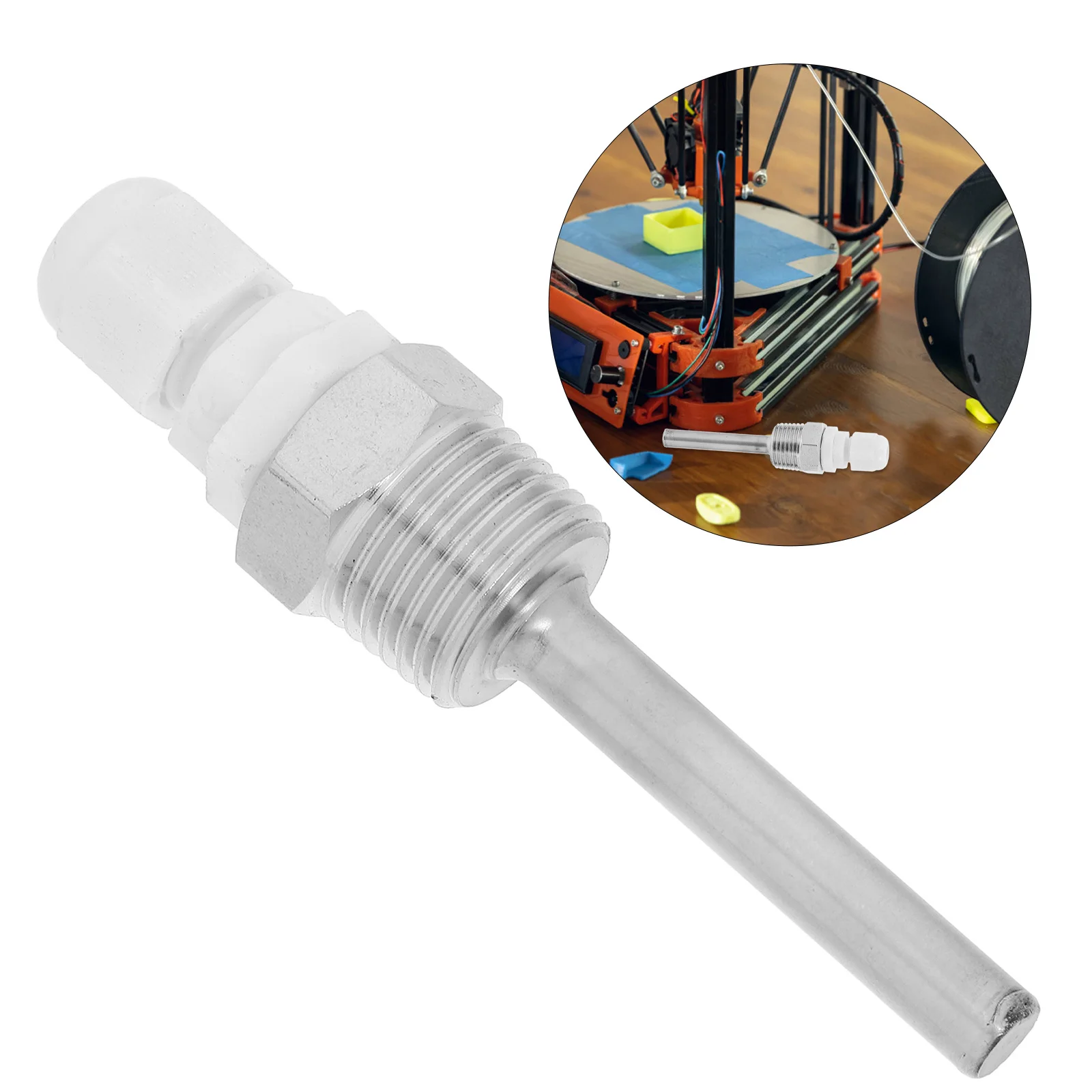 

1pc Stainless Steel Temperature Sensor Probe Immersion Sleeve 1/2 For Water Tank Solar System Cable Gland Protection