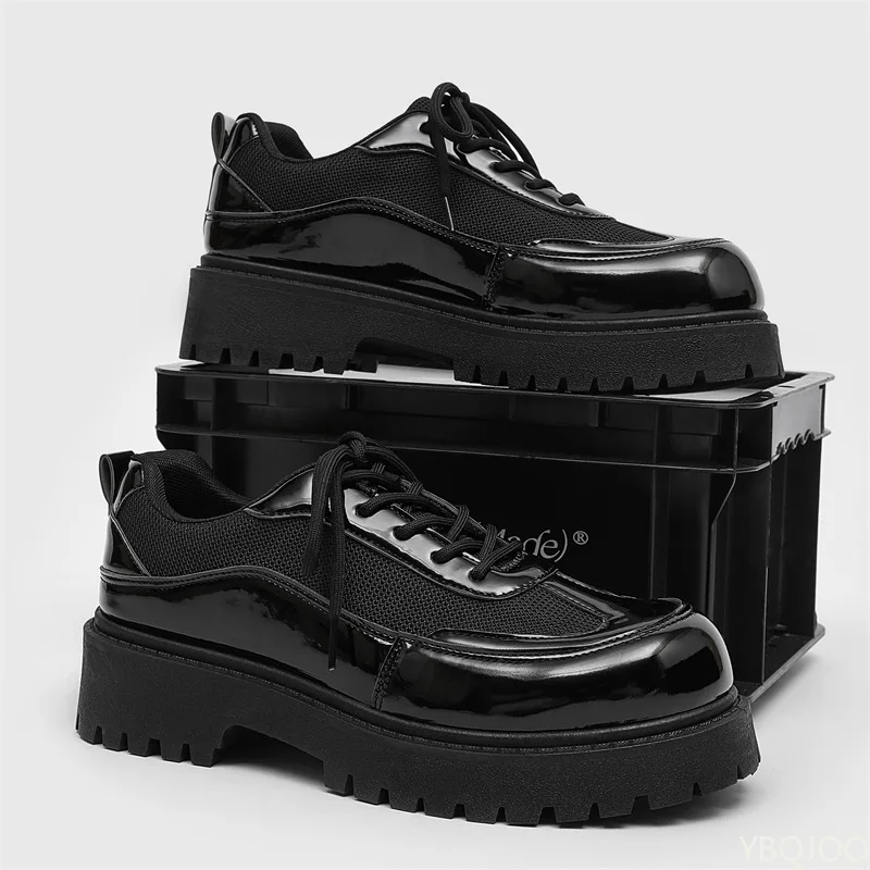 Zapatos de hombre versátiles y a la moda, nuevos para primavera y otoño, casuales, cómodos, de caña baja, con suela gruesa, elegantes, sencillos y formales.