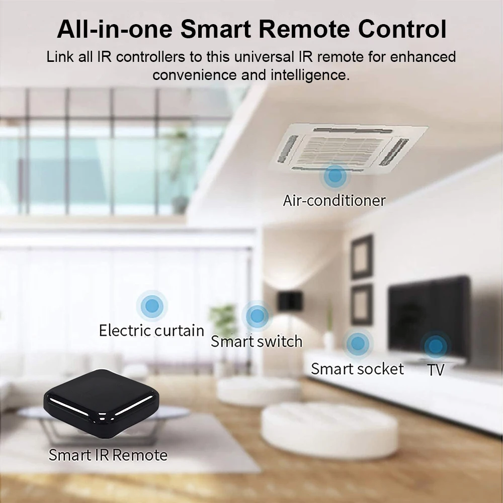 WIFI Remote Control with Tuya APP Intelligent WIFI Universal Remote Control Support APP Controlling TV /Air Conditioner/Fan