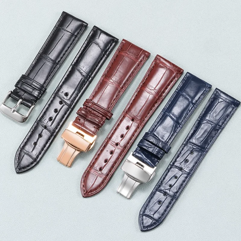 Professional handcrafted crocodile leather strap For original Rolex, Tudor, Blancpain and Omega genuine leather strap