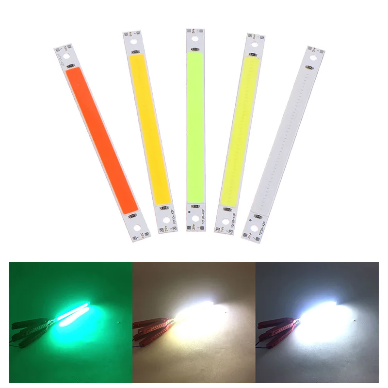 120x10MM 3V 5V LED Bulb COB Strip Chip On Board Warm Cold White Blue Red Green 5W LED Lights For COB Work Lamps Decoration Light