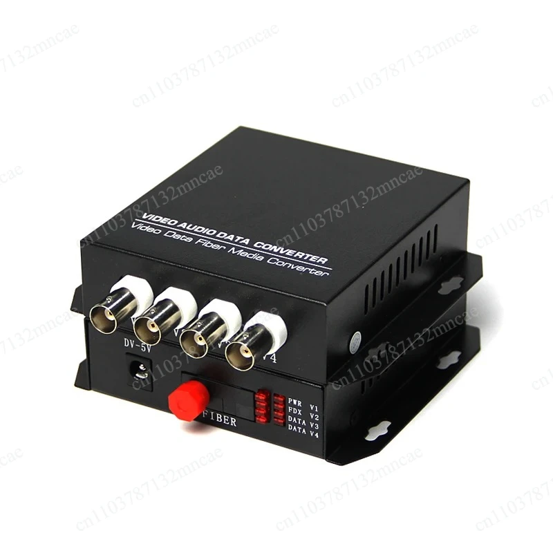 4 Channel One Pair 20KM Single Mode Single Fiber Desktop Fiber Optic Video Converter Video Transmitter Receiver FC connector