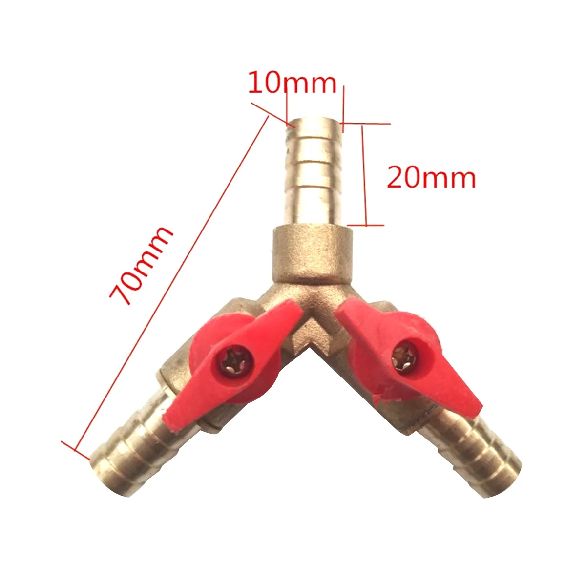 

Надежный 4-х шт. 3-ходовой запорный шаровой клапан/зажим для клапана, фитинг для шланга, зазубрина для топливного газа, 8 мм, латунный шаровой кран Y-типа для садового инструмента
