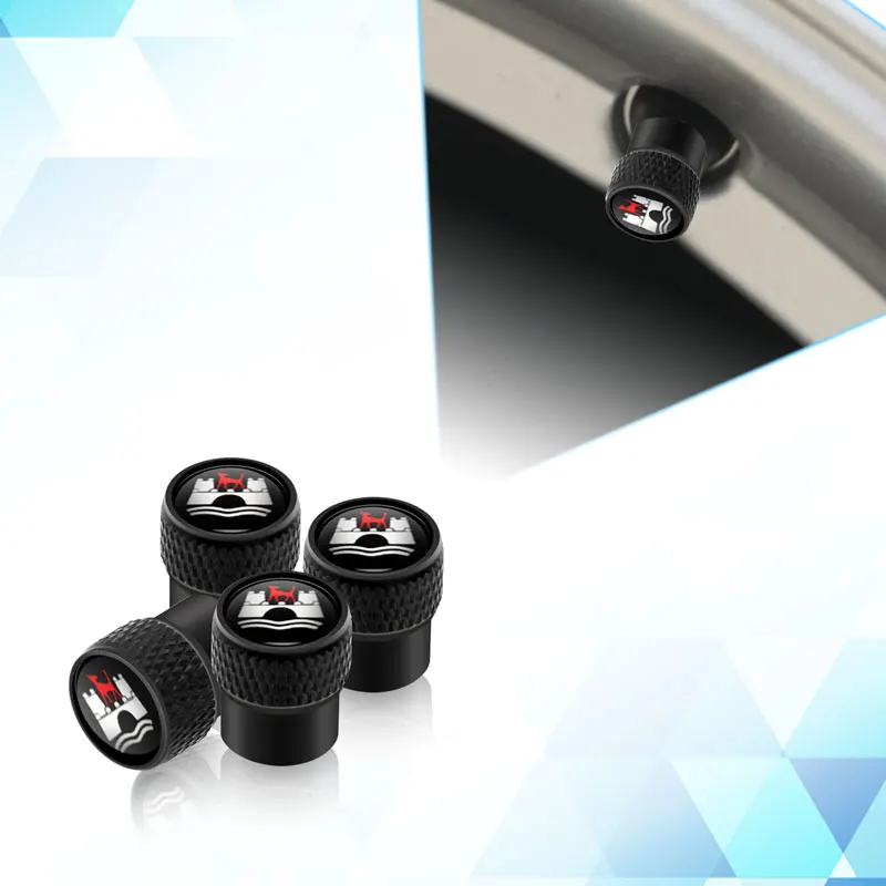4Pcs Car Wolfsburg Badge Wheel Tires Valve Caps Tyre Valve Stem Covers For VW Volkswagen Touareg Tiguan Golf MK4 MK5 MK6 MK7