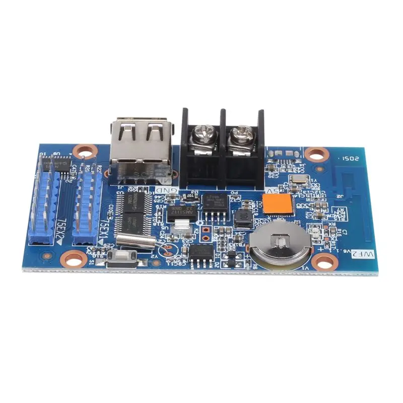 

New!HD-WF2 Asynchronous 768Wx64h Pixels 2XHUB75 RGB Seven Color Small LED Display WIFI Control Card