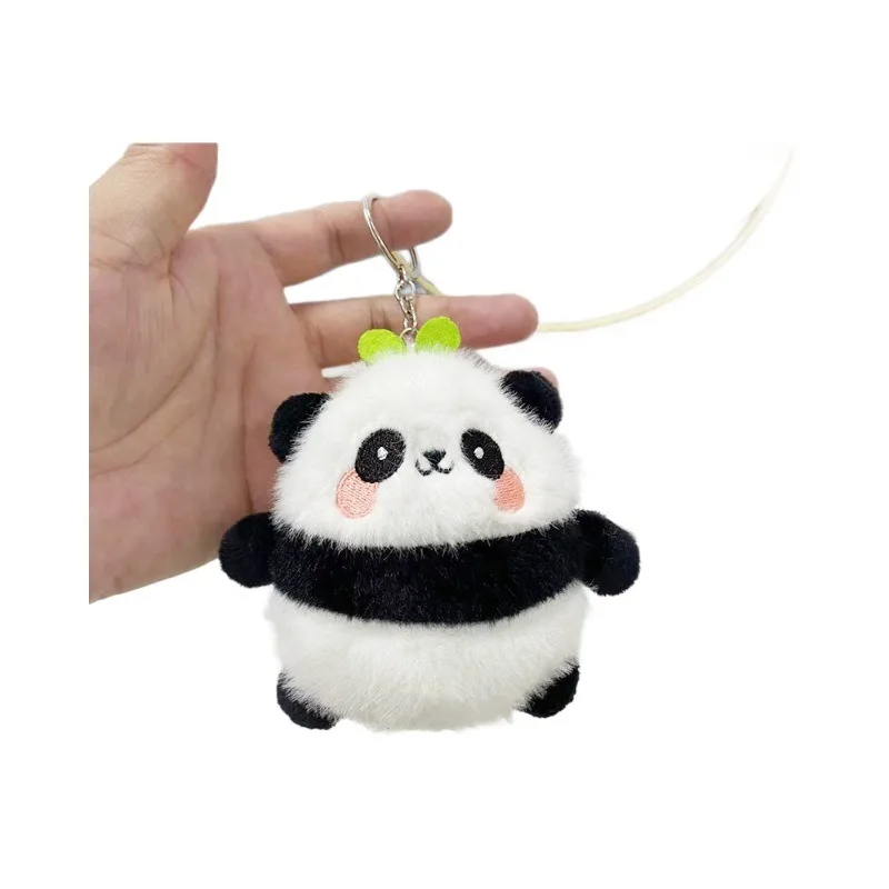 Cute Panda Plush Toy Keychain Cartoon Bag Pendant Bag Accessories Car Key Chain Pendant Ornaments Fashion Gift