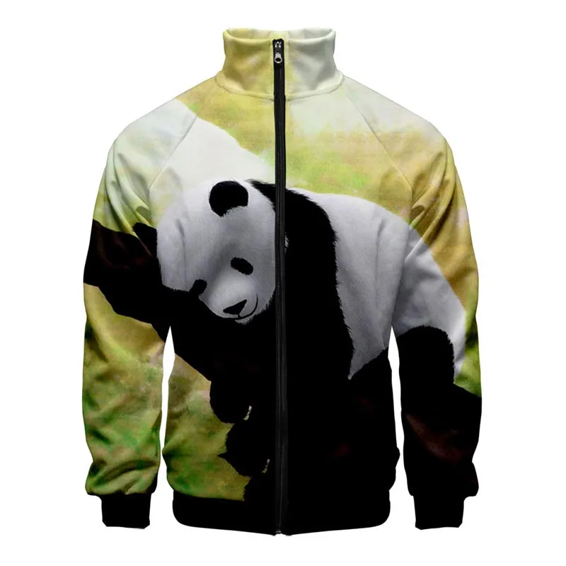 Panda Animel Coat  Men Harajuku Cute Panda 3D Printed Zipper Jacket For Mens Women Clothes Casual Long Sleeve High Quality Hoody