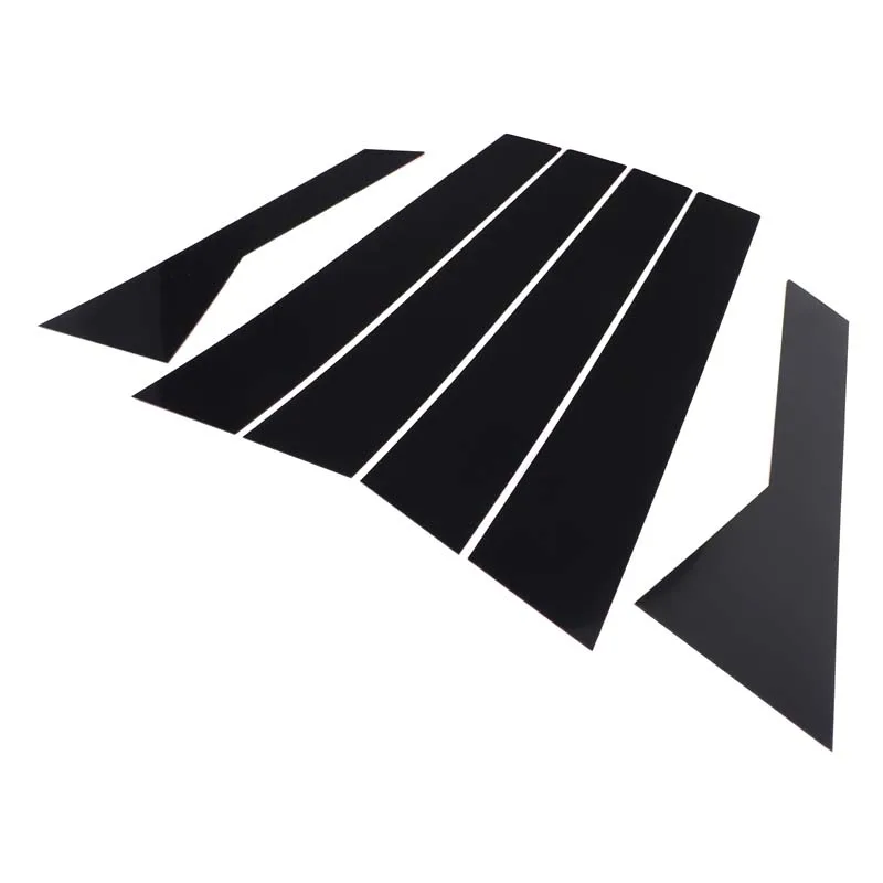 6pcs For Cadillac SRX 2006-2016 PC electroplated bright silver/bright black car B/C pillar decorative sticker window sticker