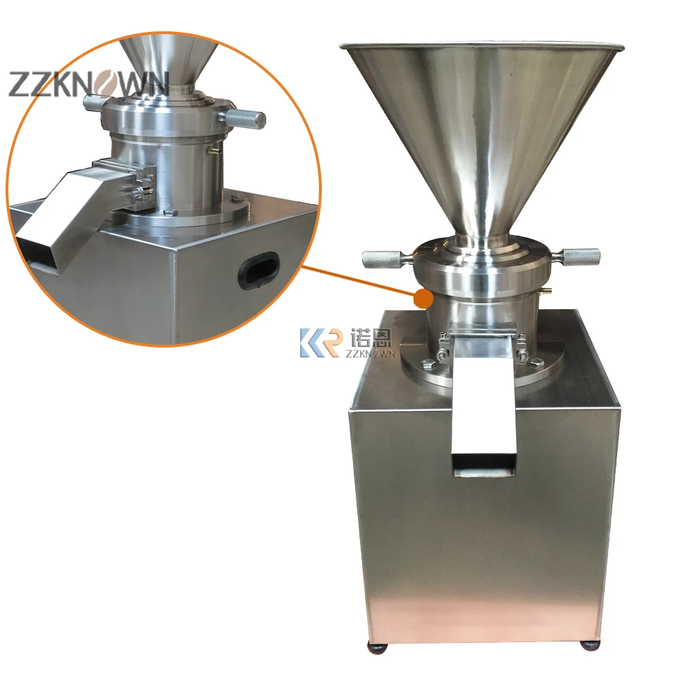 4KW Commercial Peanut Tahini Sesame Butter Colloid Mill Making Machine Cocoa Beans Jam Paste Tomato Sauce Grinding Machinery