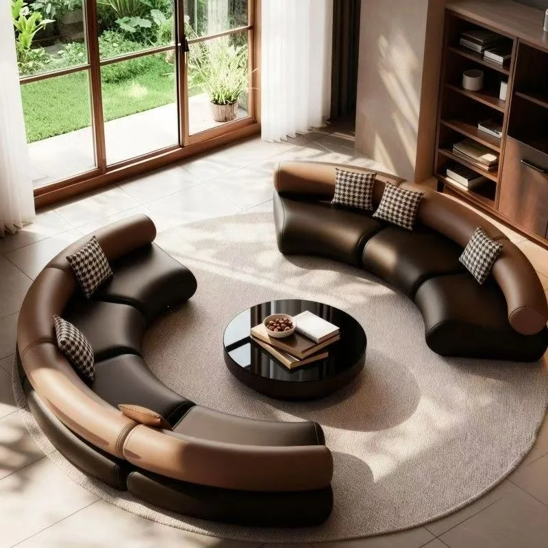 Italian light luxury splicing sofa barber shop reception special-shaped sofa