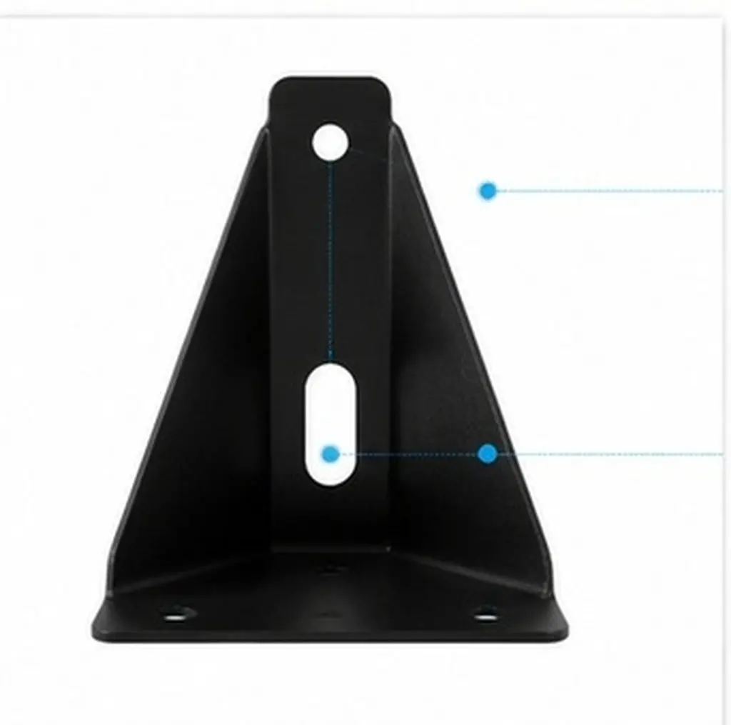 4Pcs Metal Triangle Corner Brackets for Bed Frame Cabinet Support 86x86mm Heavy Duty Furniture Corner Brace Black