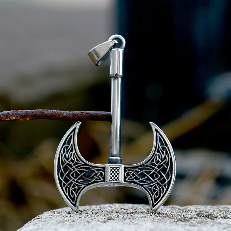 BEIER Norse Viking Tomahawk Pendant celtic knot necklace pendant North Necklace Stainless Steel Chain Necklace Jewelry BP8-866