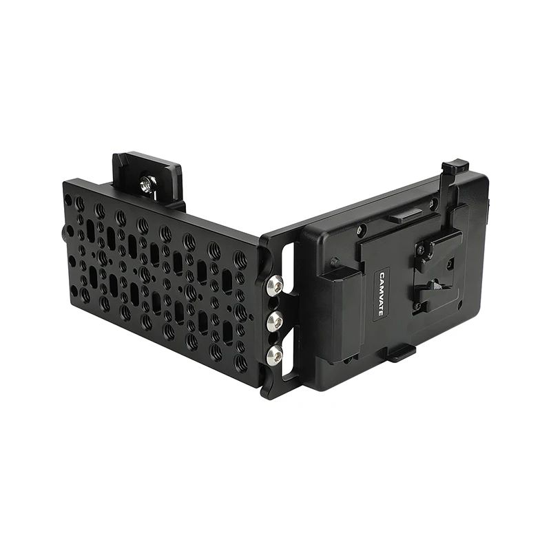 Imagem -04 - Câmera Camvate l Placa em Forma de l Suporte com Adaptador de Divisor de Alimentação de Montagem em v e Braçadeira de Placa Manfrotto qr para Câmera Canon