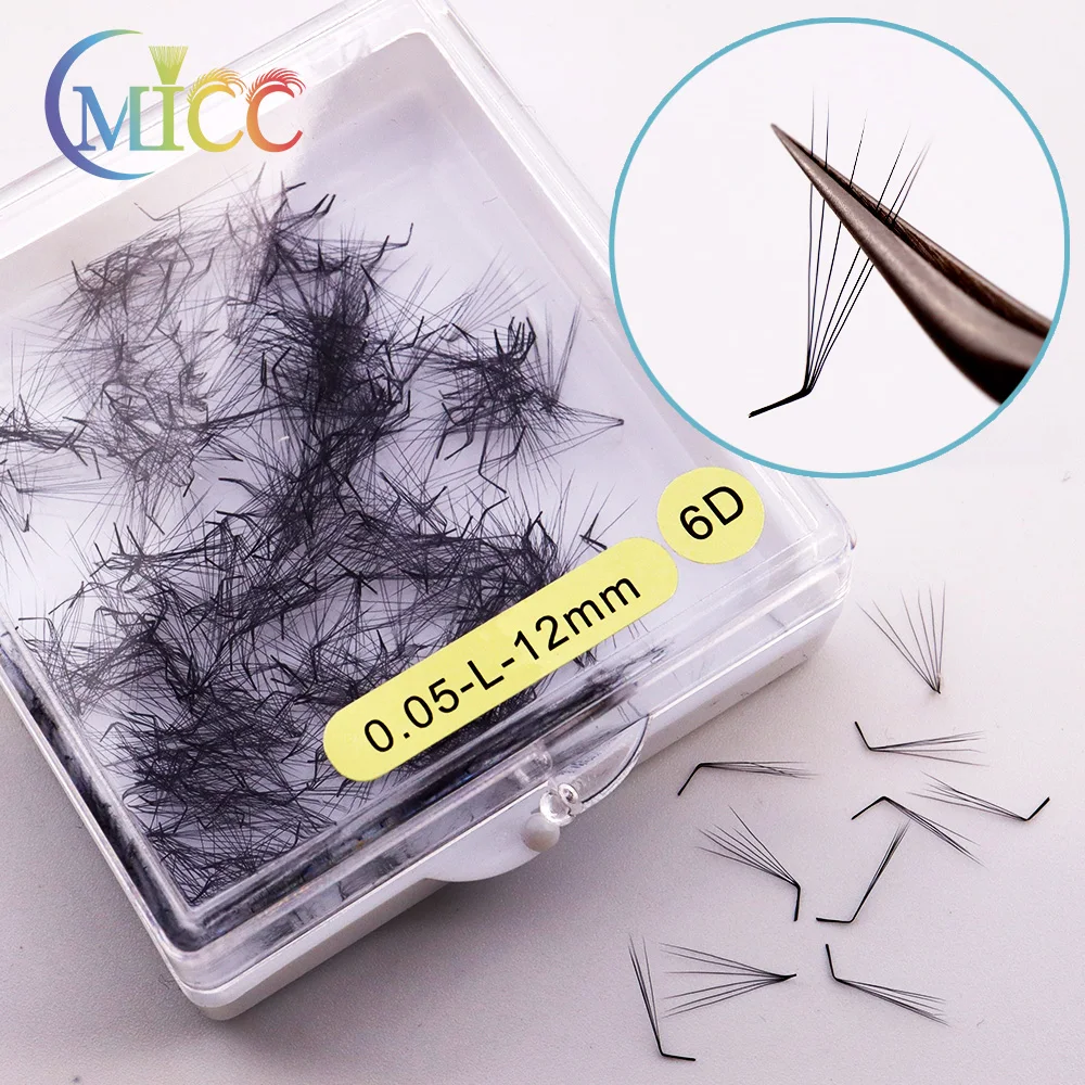 500本入り 6D 6mm 10D M L スペシャルカール ポインティベース ルーズプレメイドボリュームファン フォックスアイズ効果 メイクアップまつげ プロメイドファン ラッシュ