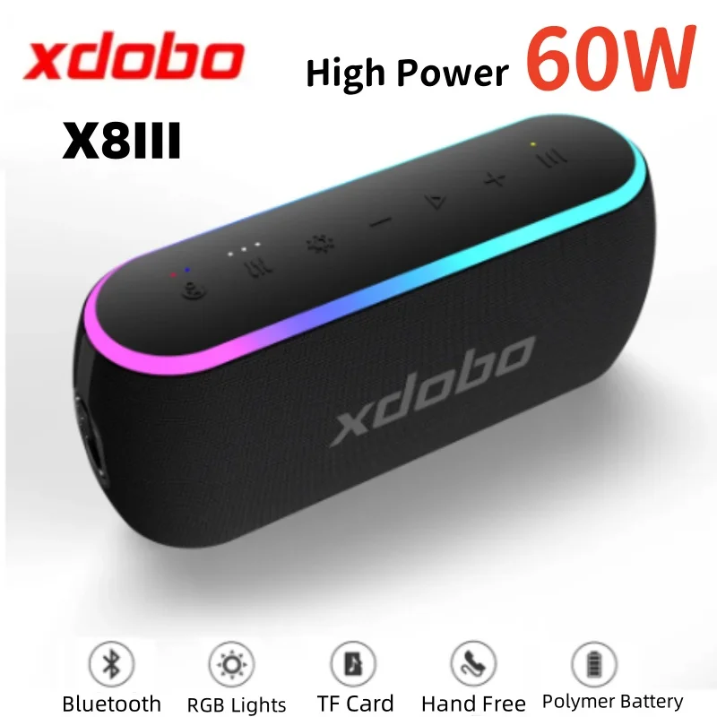 

Беспроводной Bluetooth-динамик XDOBO X8 III, 6600 мАч, 60 Вт