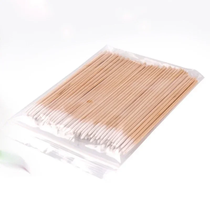 5 Set Cotton Buds Swabs 7cm Long Wooden Handle Tattoo Makeup Microblade Swab Sticks