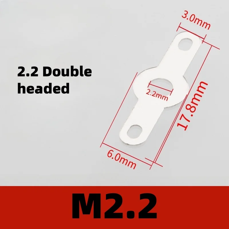 50pcs/100Pcs 실버 도금 구리 더블 헤드 납땜 터미널 M2.2-M4.2 원형 용접 와셔 용접 시트 납땜 러그