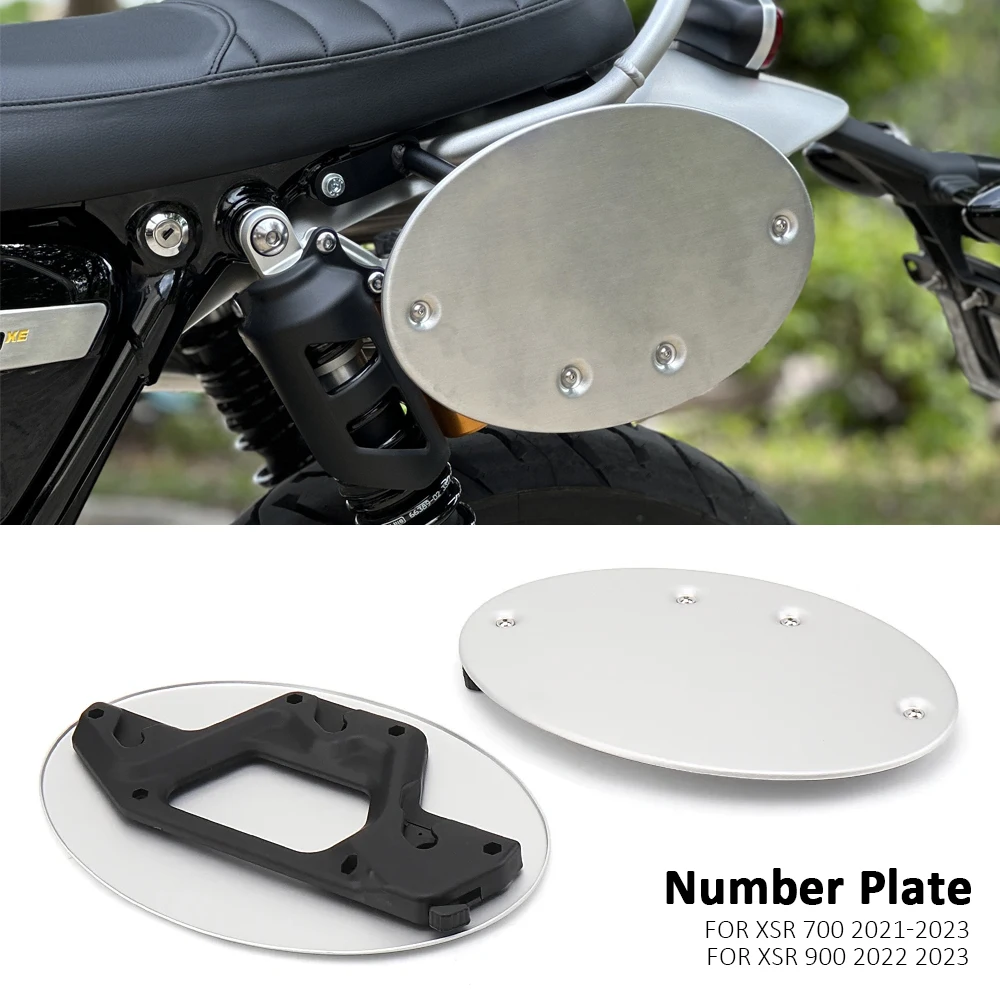 

Motorcycle Accessories For YAMAHA XSR700 xsr 700 2021 - 2023 XSR900 XSR 900 2022 2023 Number Plates Silver Side Panel Cover