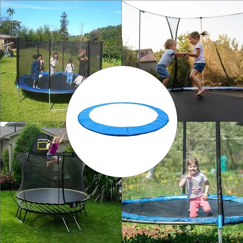 8/10Ft Trampoline Pad Protection Cover Universal Replacement Trampoline Safety Pad Water-Resistant Protective Cover Spring Cove