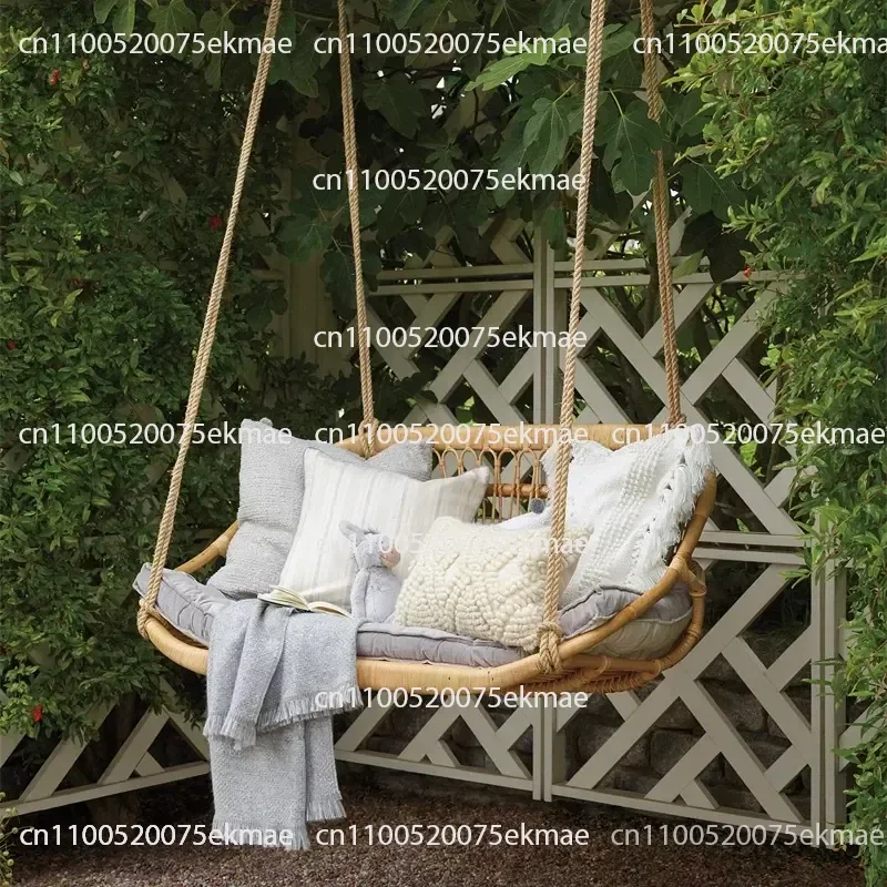 Vine Hanging Basket Chair Indoor Swing Sitting and Lying Down Dual-purpose Internet Celebrity Balcony Hanging Chair Hanging