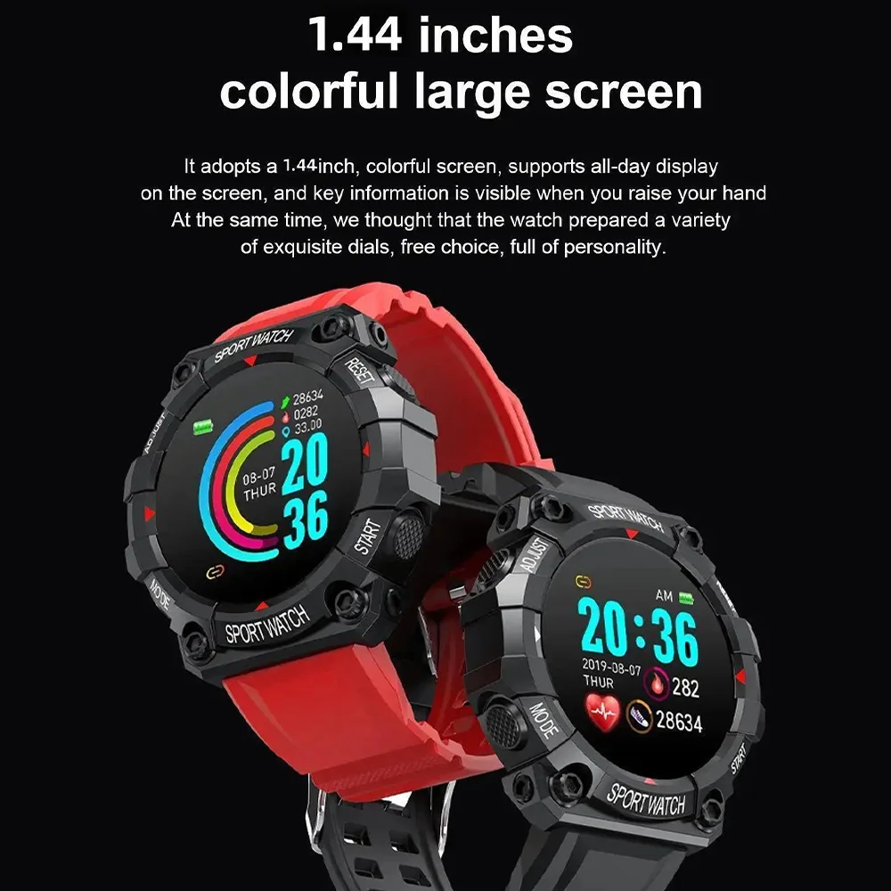 Sport Military Watches Child Bracelet Men And Women 1.44” Screen 128*128 Multimotion Health Monitoring Alarm Clock Smartwatches