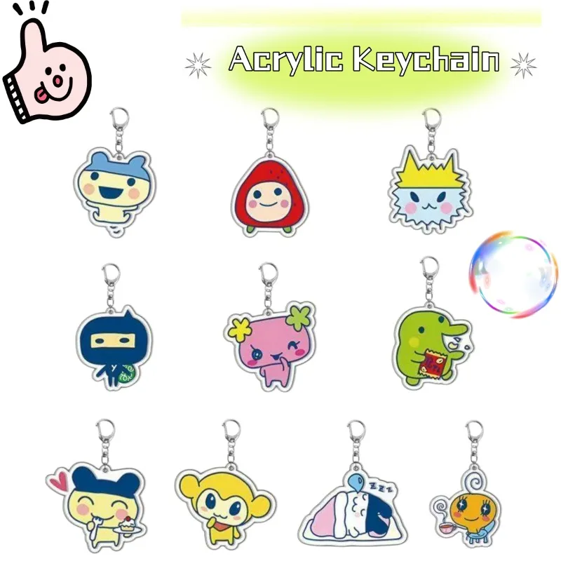 

wholesale Cute Cartoon Tamagotchi Mametchi 5cm Acrylic Keychain, Creative Ins Aesthetic High-Value Student Girly Backpack Charm