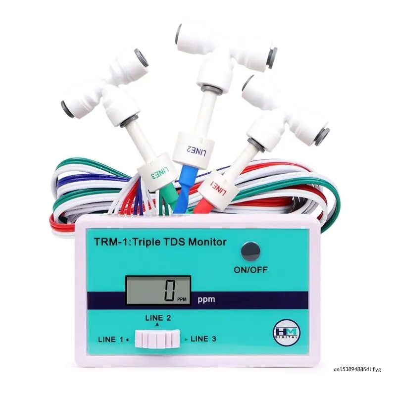 Professional Water Testing Meter Triple Inlines TDS PPM Meter Compact Water Testing Device Water Quality