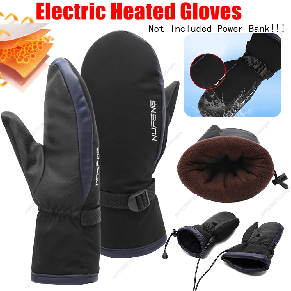 1 زوج قفازات تدفئة محمول USB شحن قفازات تسخين كهربائي 3 والعتاد درجة الحرارة مقاوم للماء لتسلق المشي لمسافات طويلة ركوب الدراجات #1