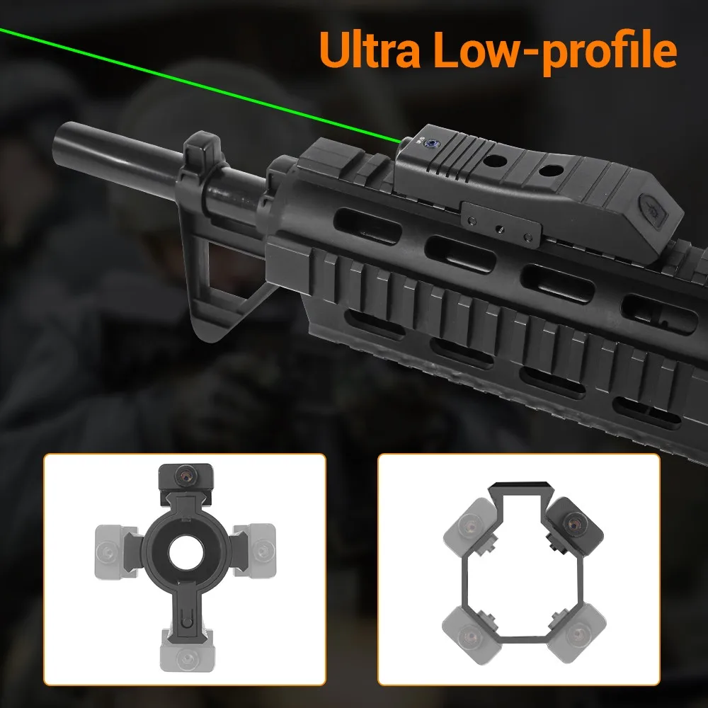 Tactical Green Laser Sight Compatible with M-Lok Rail and Picatinny Rial Rifle Laser Sight Laser Aiming Sight Hunting Accessory