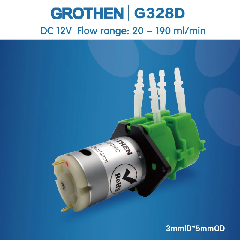 

Перистальтический насос постоянного тока 12 В — перенос химикатов и дозирование аквариума, 300 мл/мин, с комплектом трубок для лабораторных/домашних школьных экспериментов