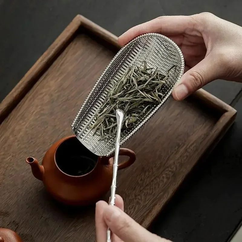 Alloy Weaving Chaze Tea Shovel Set Handmade Coffee Bean Taking Tools Traditional Kung Fu Tea-scoop Accessories