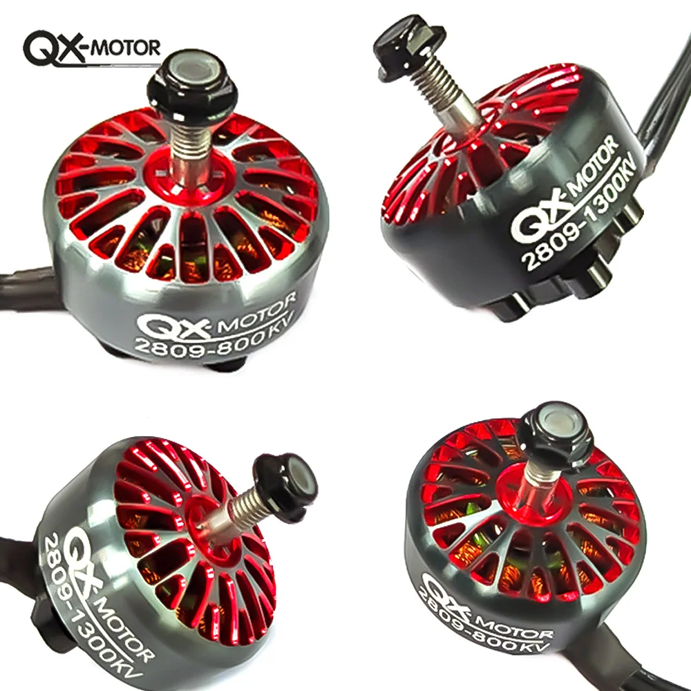 QX-MOTOR White Black 2809 800kv 1300kv Brushless Motor 3-6S For 7-9 Inch FPV Racks Remote Control Toy Parts