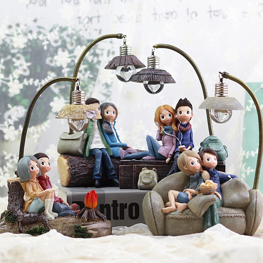 

Couple Bedside Lamp Creative Table Light Small Night Light For Bedroom Living Room Balcony Office Home Decor Lamp