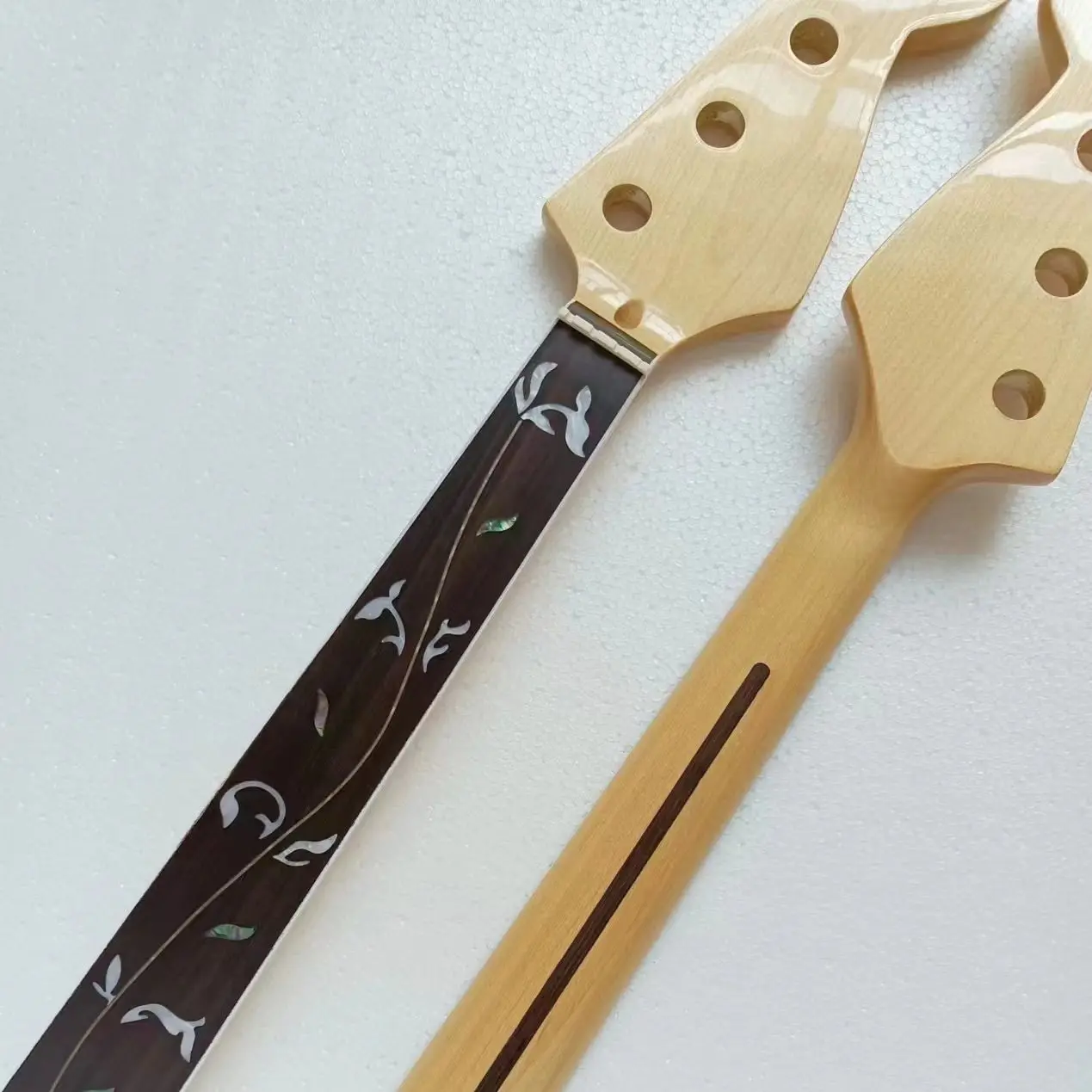 4 String Bass Neck For 20 Frets Fashionable Tree of Life Vine Inlay for DIY  New Replacement