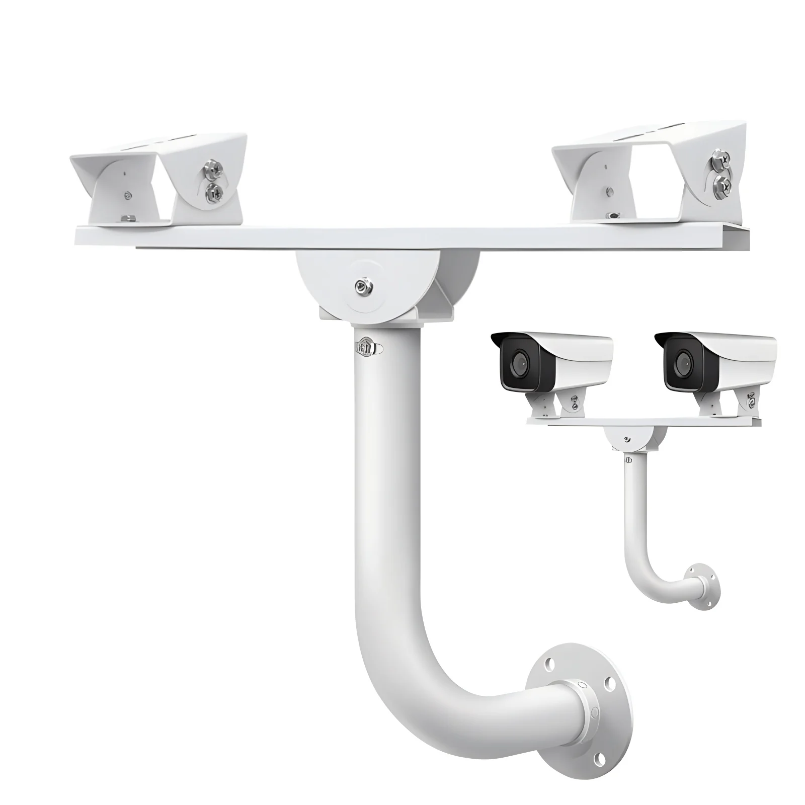 One-to-two Camera Bracket Twin Cameras Support Double Camera Mount Extension Bar Universal Security Dual Camera Mounting Bracket