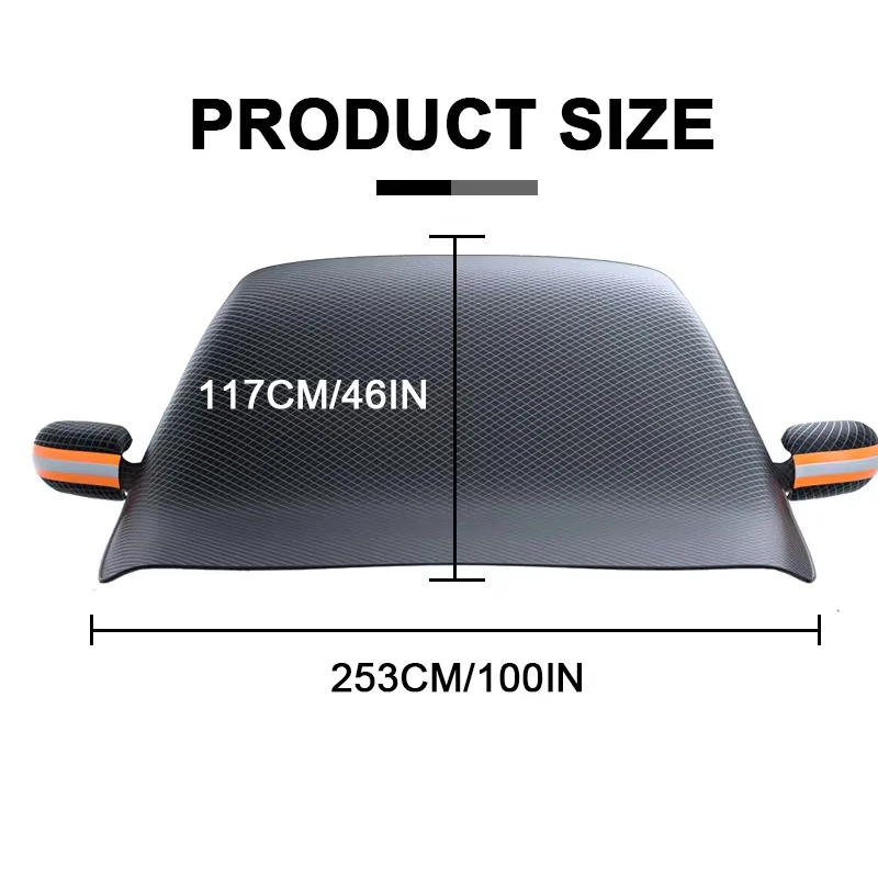 Magnetic Car Windshield Sun Shade for Summer UV Protection Heat Insulation Cover with Reflective Strips Universal for Sedan SUV