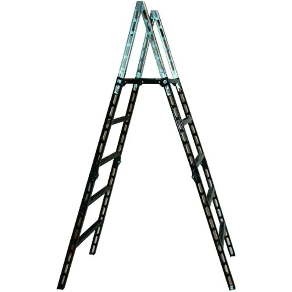 24001 Easy Step Ladder, Folding Lightweight 300lb Sturdy Steel Lightweight, Portable Top Platform with Non-Slip Thread,