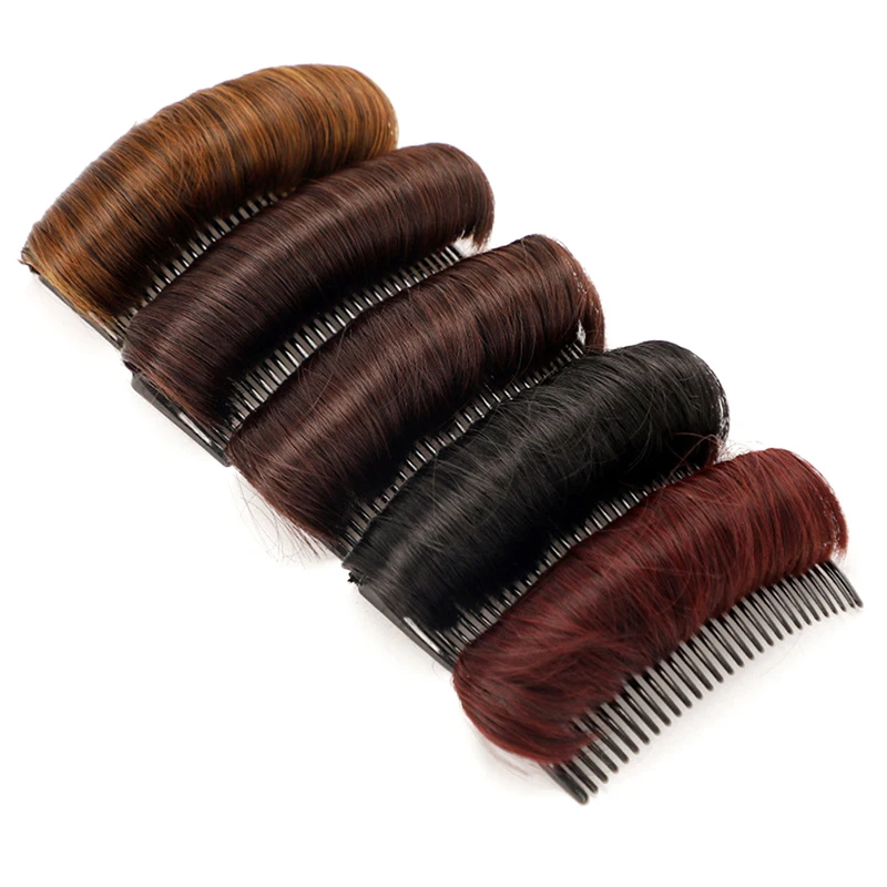 【B】1PCS Invisible Fluffy Hair Pad For Female Hot Sale Wig Cushion Stable Comfortable High Temperature Fiber Insert Comb