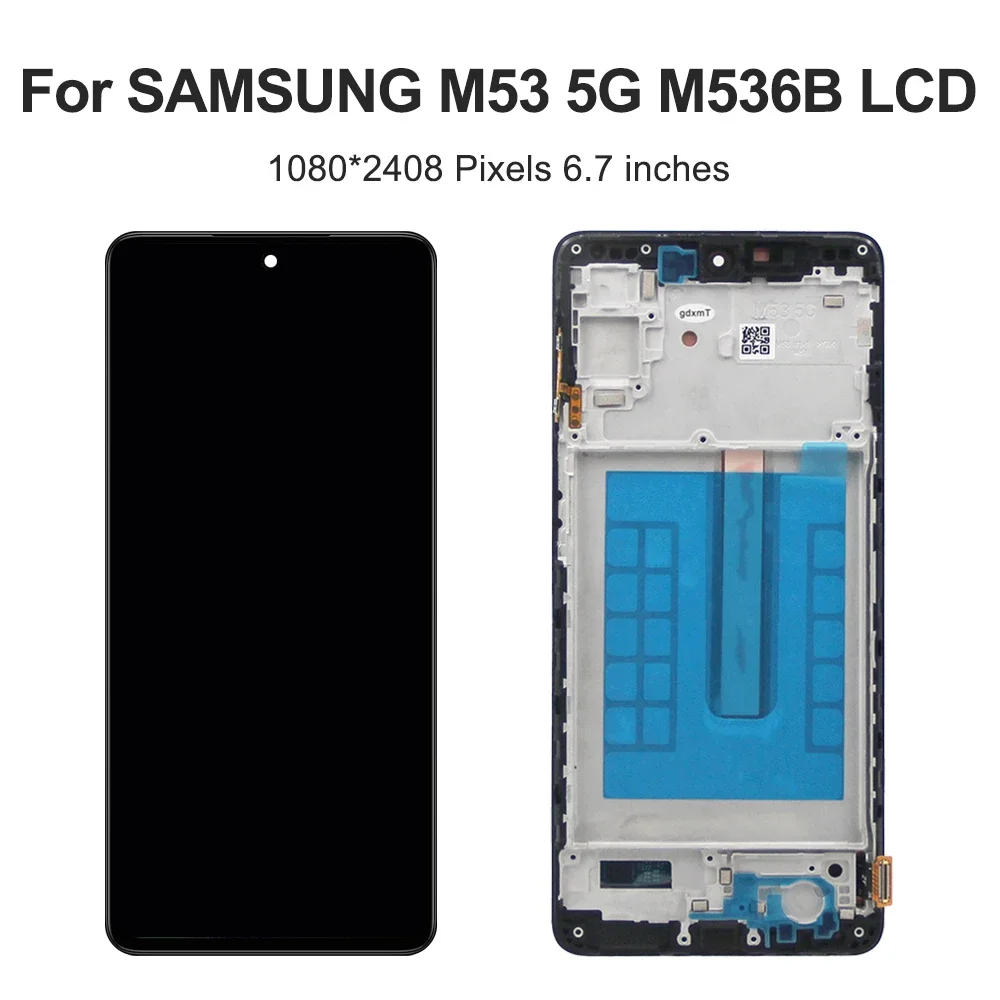 M53 5G For Samsung 6.7\'\'For AMOLED M53 M536B M536B/DS LCD Display Touch Screen Digitizer Assembly Replacement