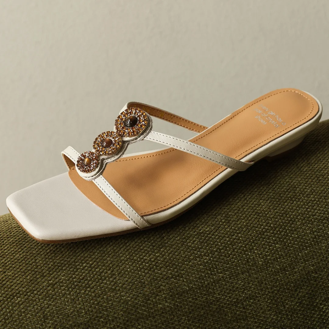 Danxuefei – sandales d'été à lanière étroite en cuir véritable pour femmes, chaussures décontractées à talon chaton de 2cm, chaussures quotidiennes décontractées pour femmes